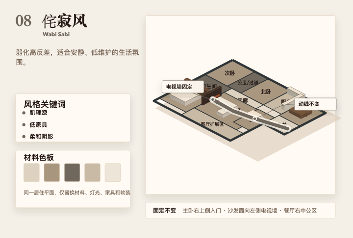 侘寂风格方案板
